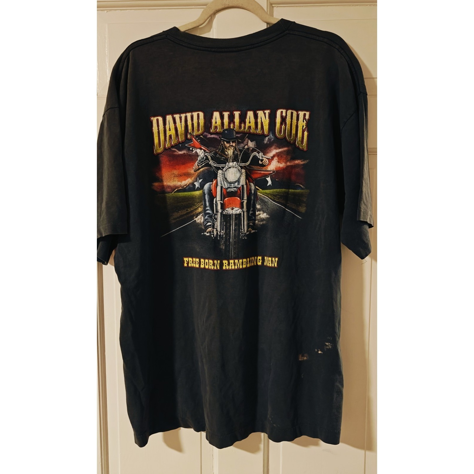 Vintage 80s/90s Harley Davidson David Allan Coe Collab Single Stitch T-Shirt Xl